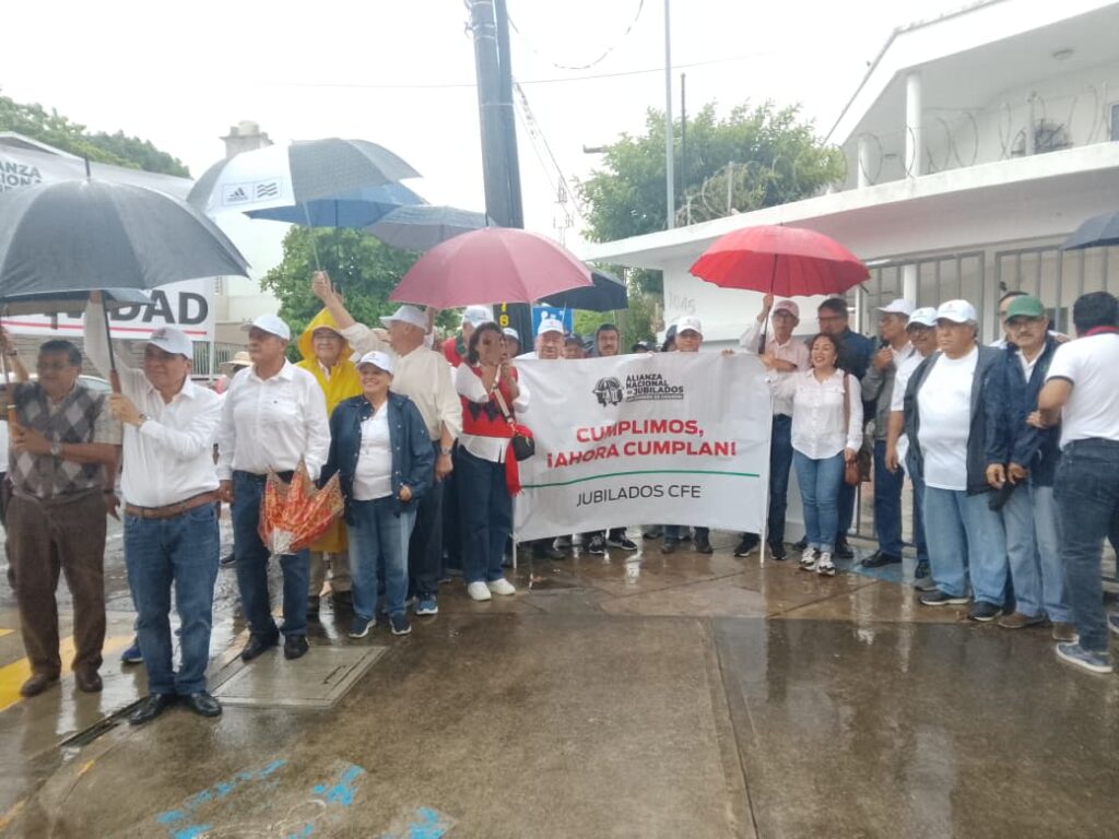 Bajo la lluvia, jubilados de CFE y Pemex llevan su lucha ante Derechos Humanos en Veracruz whatsapp image 2026 07 08 at 11.23.04 am (2)